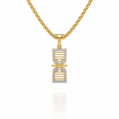 Twirled Silver Pendant - Yellow Gold - Image 1