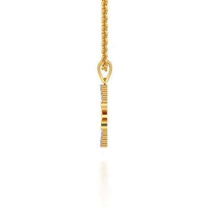 Twirled Silver Pendant - Yellow Gold - Image 3