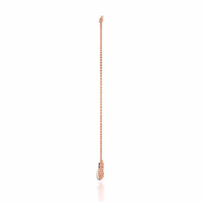 Twist Mesh Silver Necklace - Rose Gold - Image 4