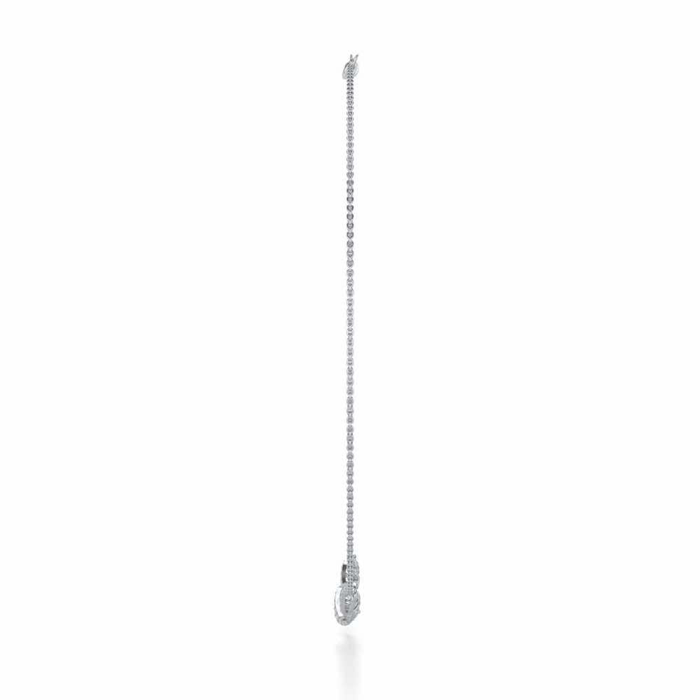 Twist Mesh Silver Necklace - White Gold - Image 4