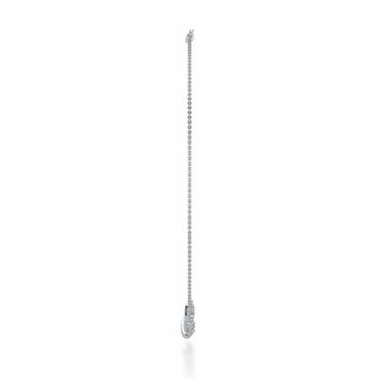 Twist Mesh Silver Necklace - White Gold - Image 4
