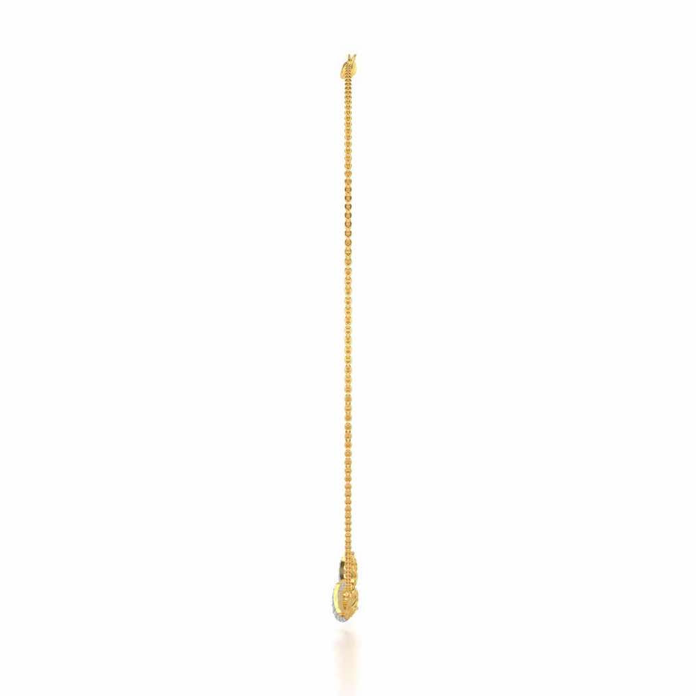 Twist Mesh Silver Necklace - Yellow Gold - Image 4