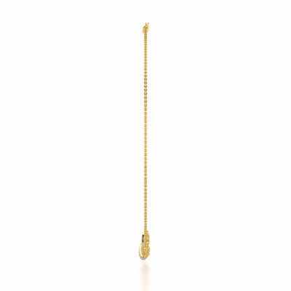 Twist Mesh Silver Necklace - Yellow Gold - Image 4
