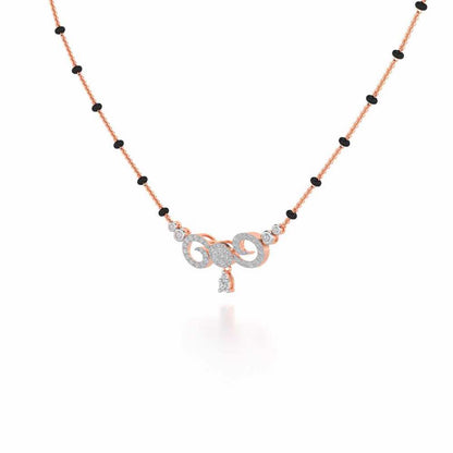 Twist Round Silver Mangalsutra - Rose Gold - Image 2