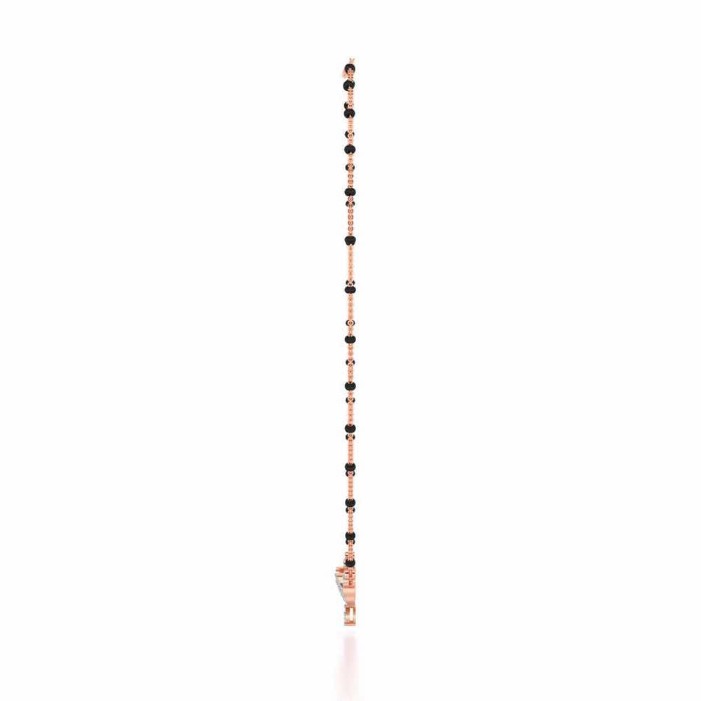 Twist Round Silver Mangalsutra - Rose Gold - Image 4