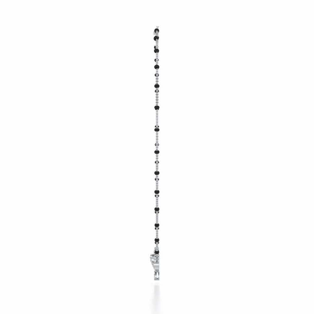 Twist Round Silver Mangalsutra - White Gold - Image 4