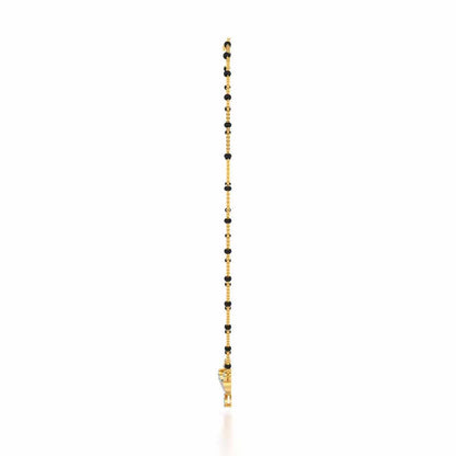 Twist Round Silver Mangalsutra - Yellow Gold - Image 4