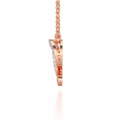 Twisted Floret Silver Pendant - Rose Gold - Image 4
