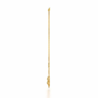 Two-Ring Silver Necklace - Yellow Gold - Image 4