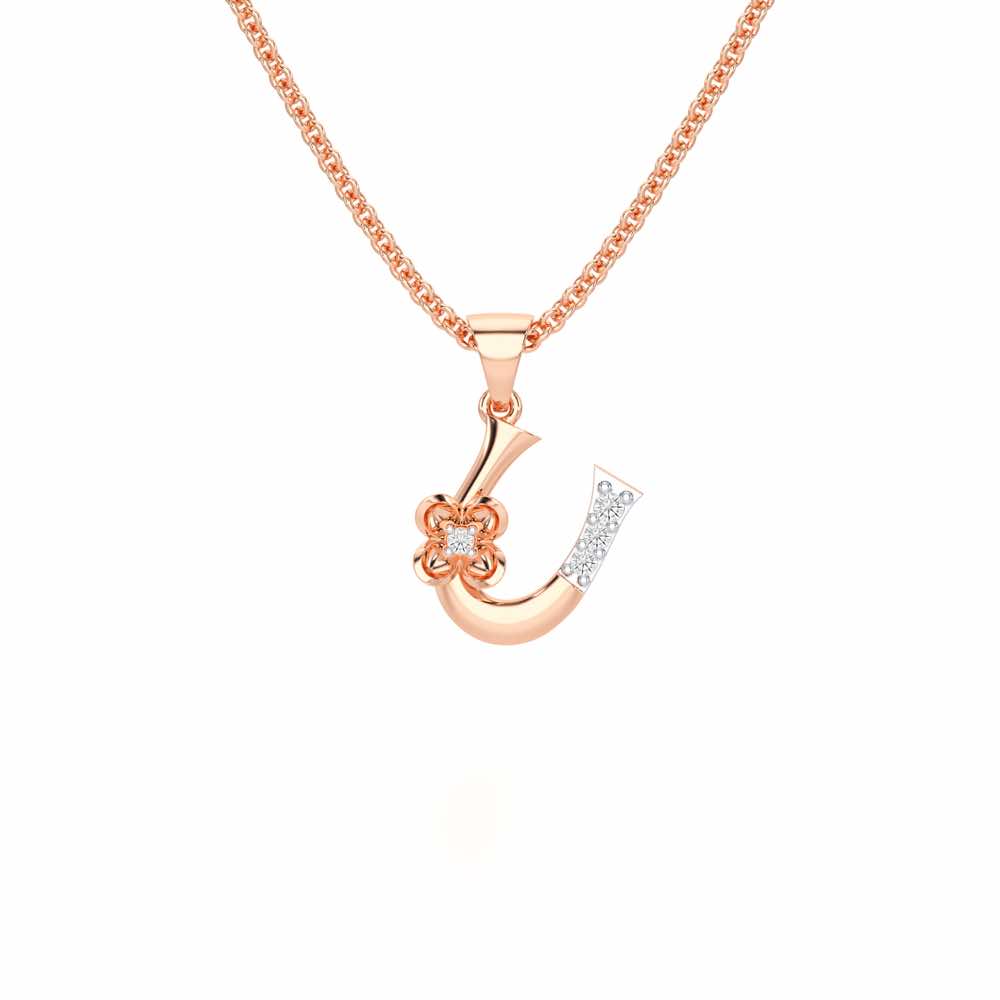 U-Glint Silver Pendant - Rose Gold - Image 1