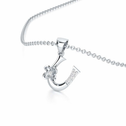 U-Glint Silver Pendant - White Gold - Image 2