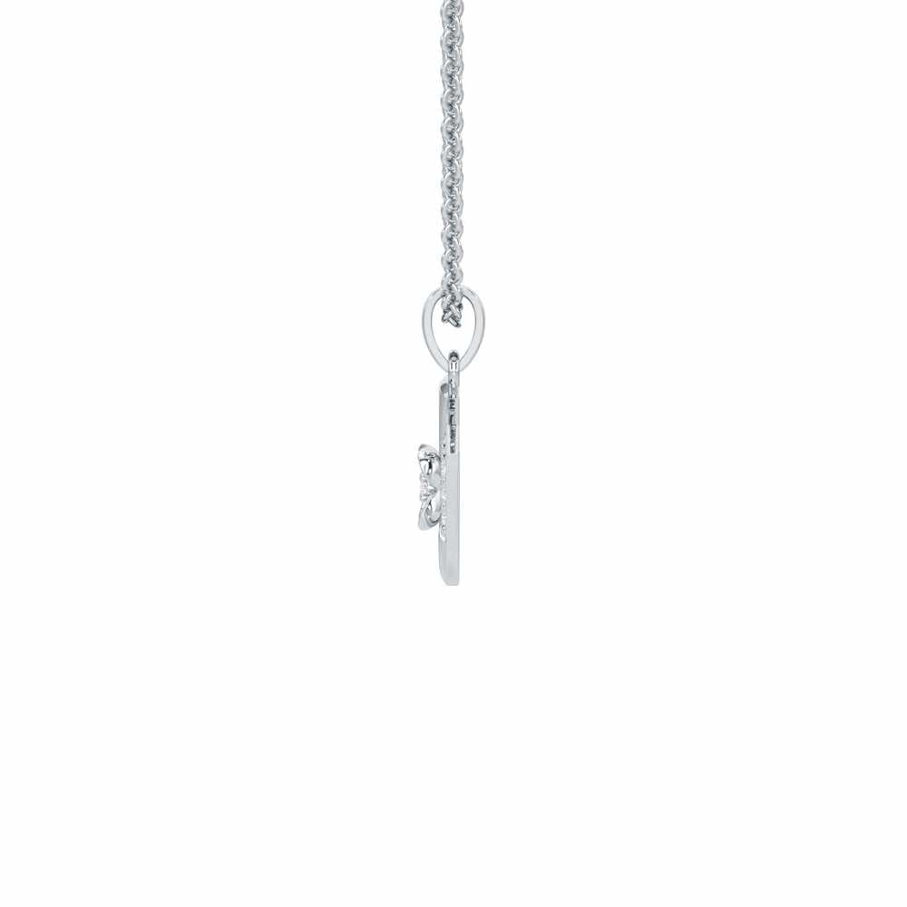 U-Glint Silver Pendant - White Gold - Image 3