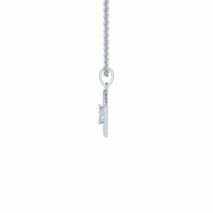 U-Glint Silver Pendant - White Gold - Image 3