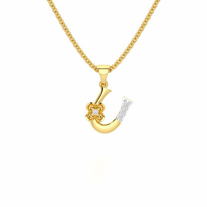 U-Glint Silver Pendant - Yellow Gold - Image 1