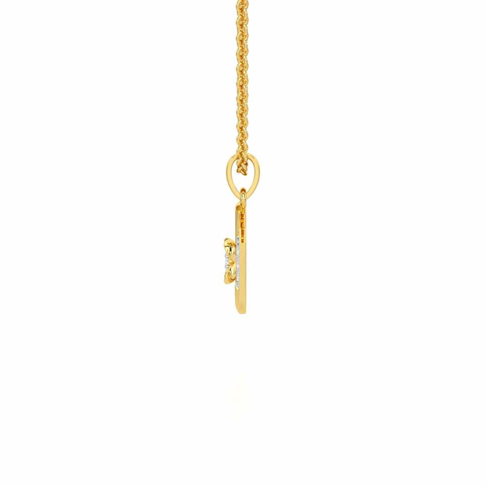 U-Glint Silver Pendant - Yellow Gold - Image 3