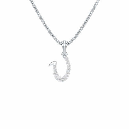 U-Luke Silver Pendant - White Gold - Image 1