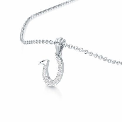 U-Luke Silver Pendant - White Gold - Image 2