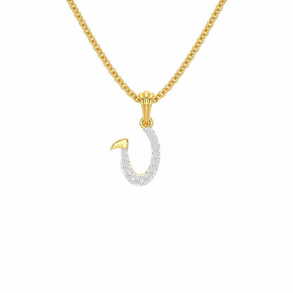 U-Luke Silver Pendant - Yellow Gold - Image 1