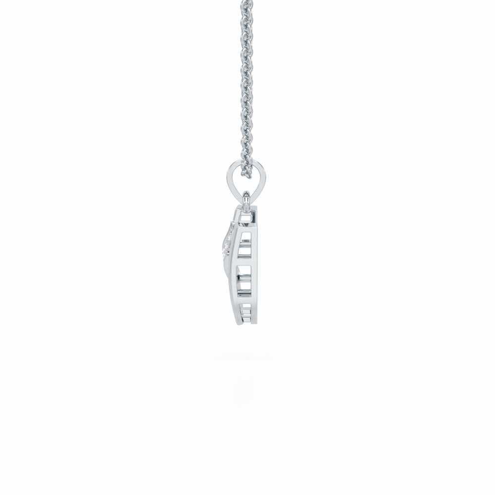 U-Spark Silver Pendant - White Gold - Image 3