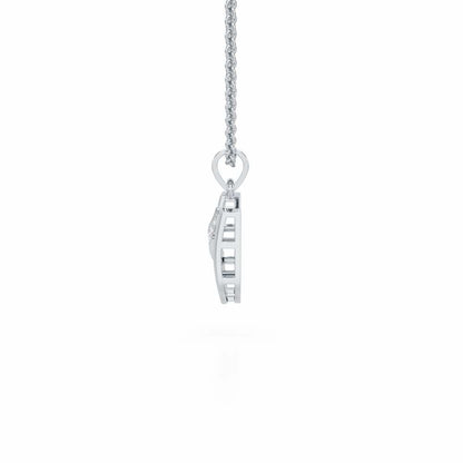 U-Spark Silver Pendant - White Gold - Image 3