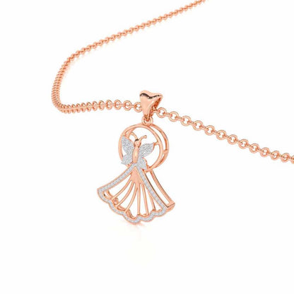 Udaan Silver Pendant - Rose Gold - Image 2