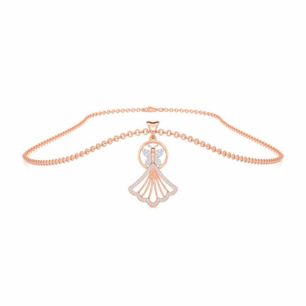 Udaan Silver Pendant - Rose Gold - Image 3