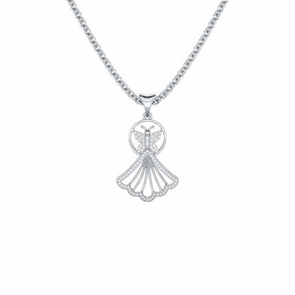 Udaan Silver Pendant - White Gold - Image 1