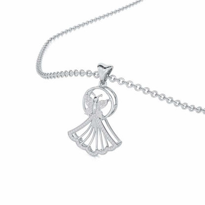 Udaan Silver Pendant - White Gold - Image 2
