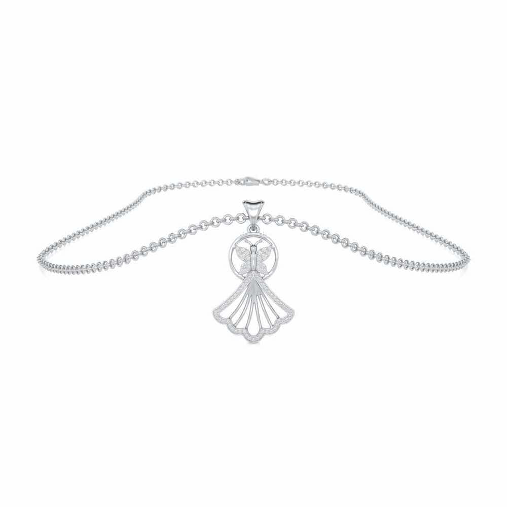 Udaan Silver Pendant - White Gold - Image 3