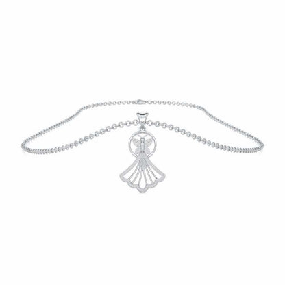 Udaan Silver Pendant - White Gold - Image 3
