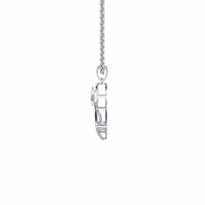 Udaan Silver Pendant - White Gold - Image 4