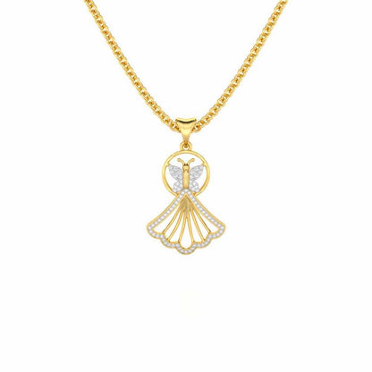 Udaan Silver Pendant - Yellow Gold - Image 1