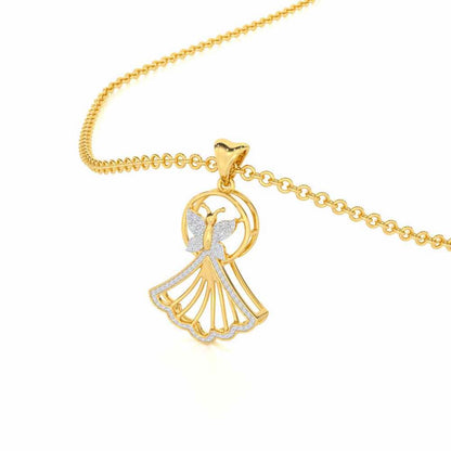 Udaan Silver Pendant - Yellow Gold - Image 2