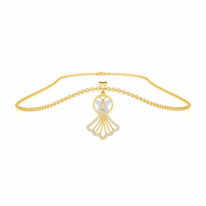 Udaan Silver Pendant - Yellow Gold - Image 3