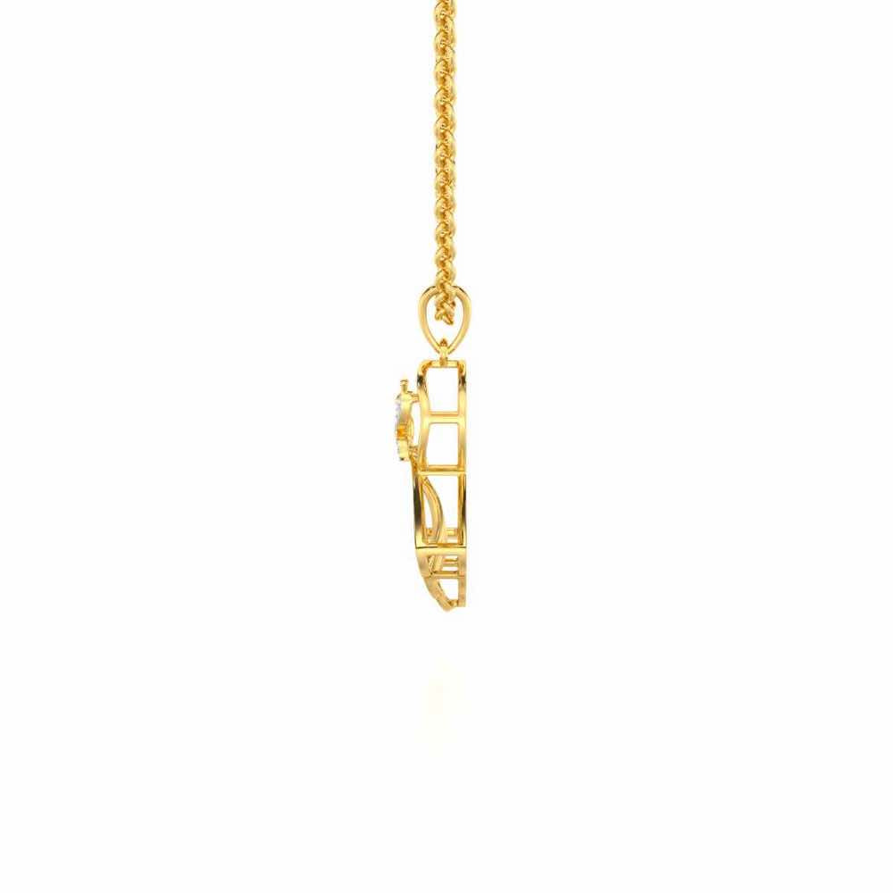 Udaan Silver Pendant - Yellow Gold - Image 4