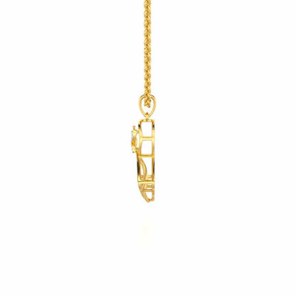 Udaan Silver Pendant - Yellow Gold - Image 4