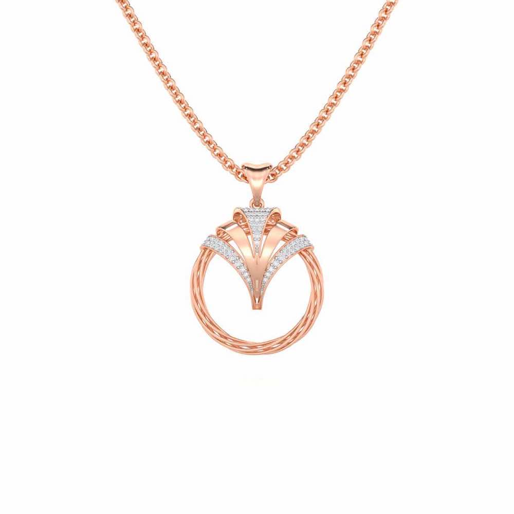 Ujala Silver Pendant - Rose Gold - Image 1