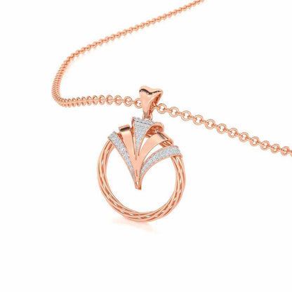 Ujala Silver Pendant - Rose Gold - Image 2