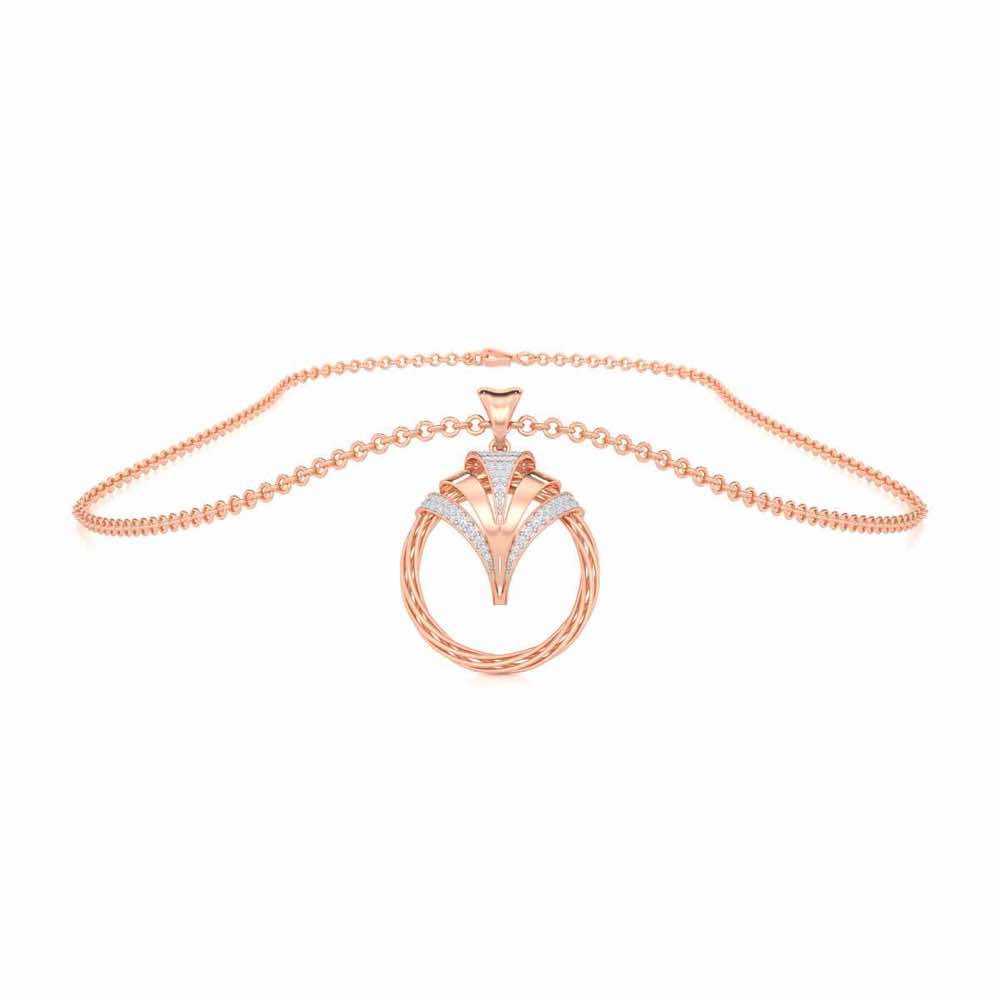 Ujala Silver Pendant - Rose Gold - Image 3