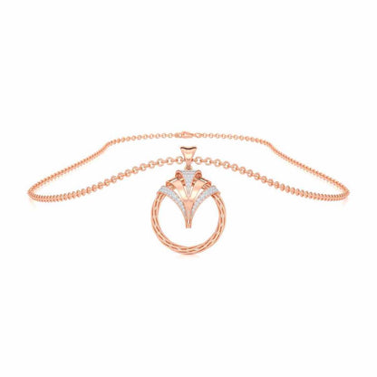 Ujala Silver Pendant - Rose Gold - Image 3