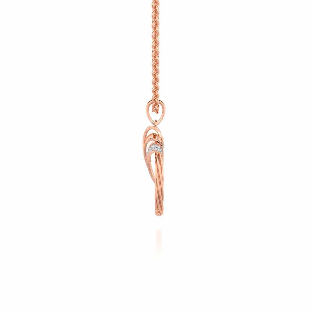 Ujala Silver Pendant - Rose Gold - Image 4