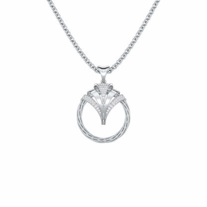Ujala Silver Pendant - White Gold - Image 1