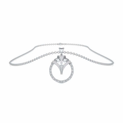 Ujala Silver Pendant - White Gold - Image 3