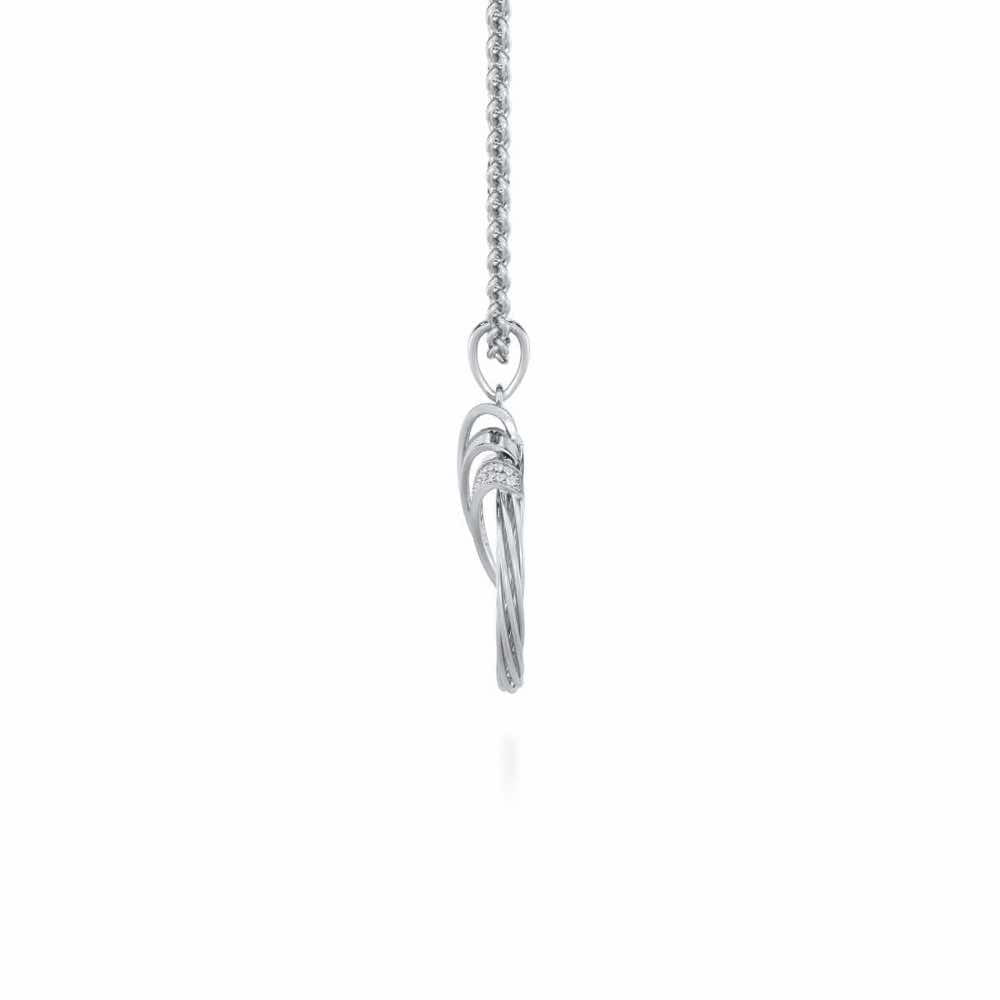 Ujala Silver Pendant - White Gold - Image 4