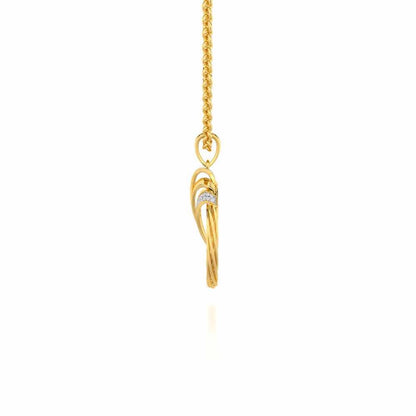 Ujala Silver Pendant - Yellow Gold - Image 4