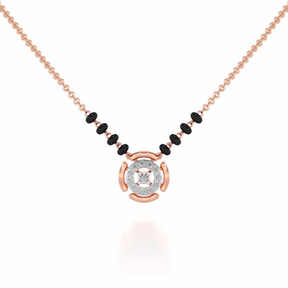 Ujvala Silver Mangalsutra - Rose Gold - Image 1