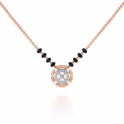 Ujvala Silver Mangalsutra - Rose Gold - Image 1