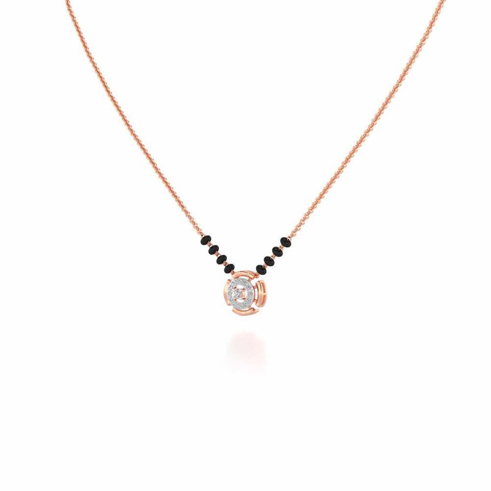 Ujvala Silver Mangalsutra - Rose Gold - Image 2