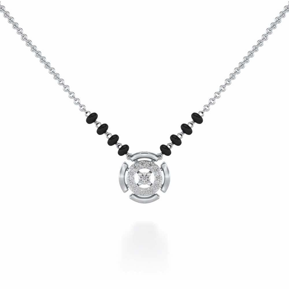 Ujvala Silver Mangalsutra - White Gold - Image 1