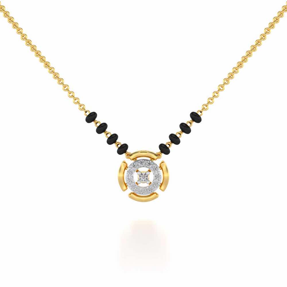 Ujvala Silver Mangalsutra - Yellow Gold - Image 1